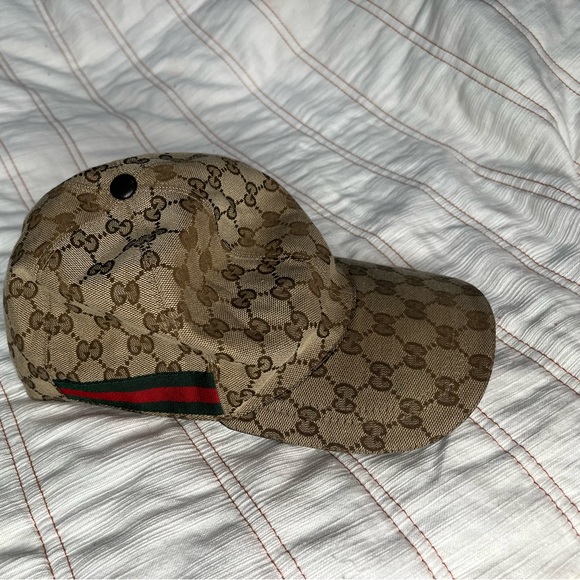 Original GG canvas baseball hat with Web - Picture 1 of 4